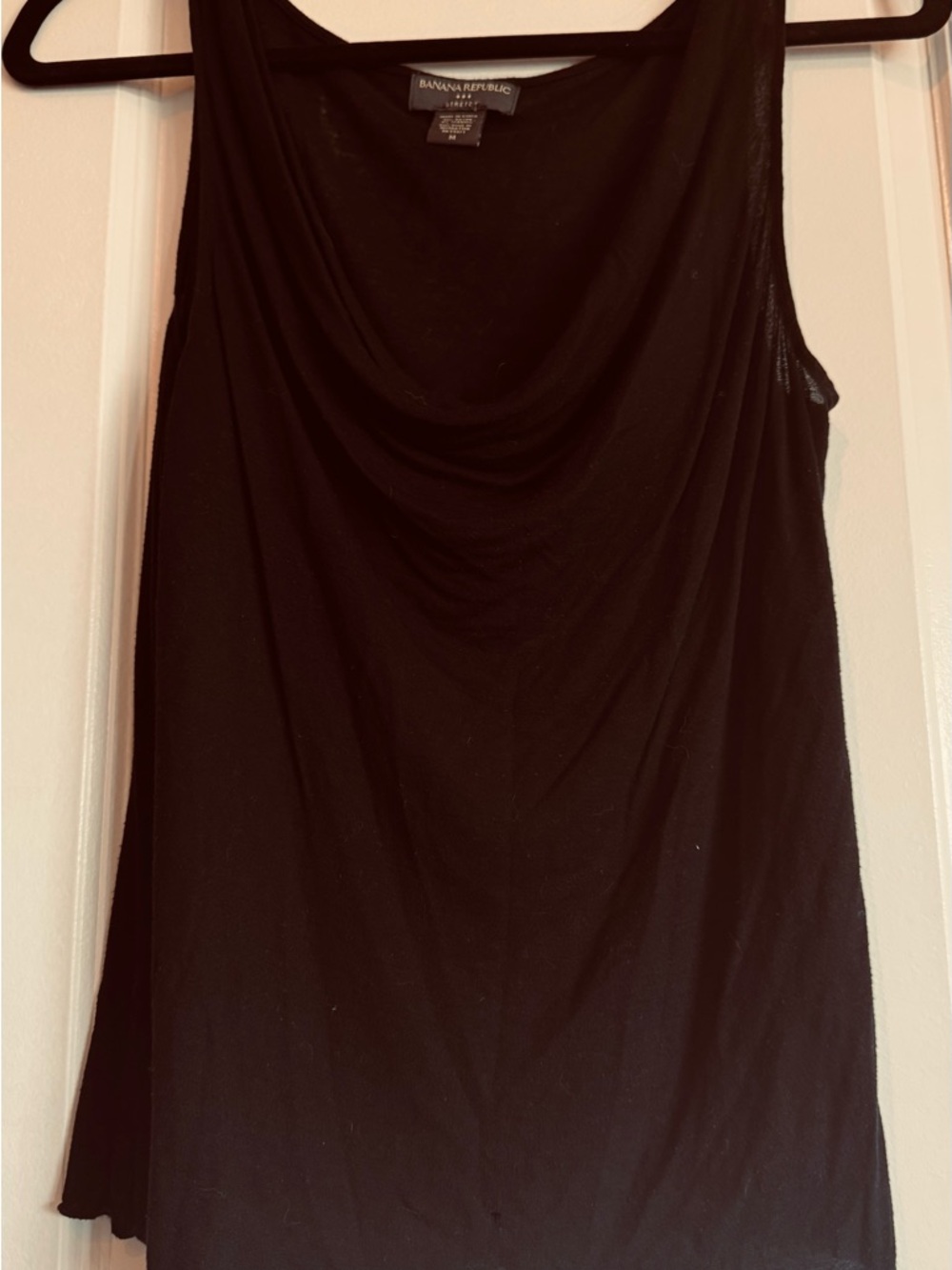 Banana Republic Black Cowl-Neck Tank Top